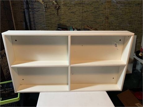 White Wood Shadow Box Wall Shelf