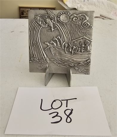 Donn Drumm Noah's Ark 4x4 Pewter Tile