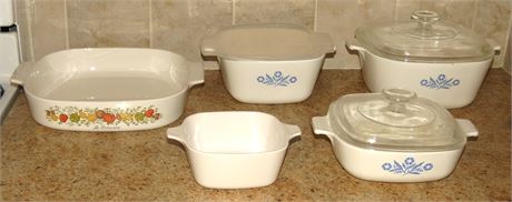 Assorted Corning Ware Casserole Dishes