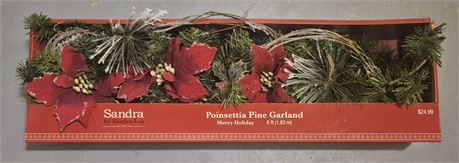 Poinsettia Pine Garland