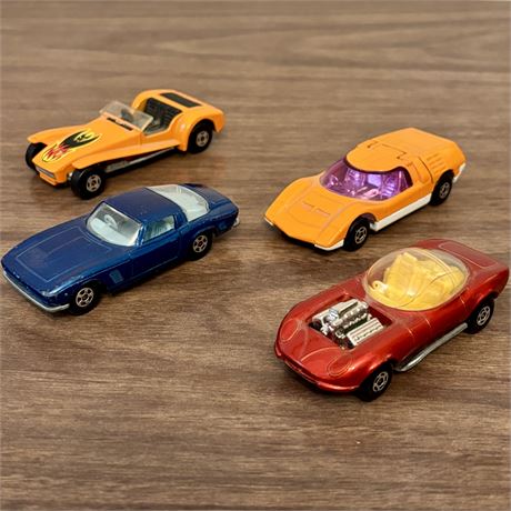 Vintage Lesney Matchbox Superfast Diecast Cars, Lot of 4
