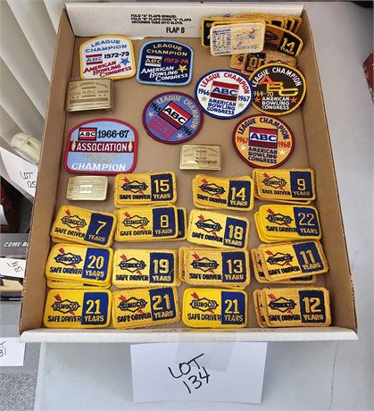 Large Mixed Patch Lot:Sunoco Safe Drivers Patches Different Years & Mixed Bowl