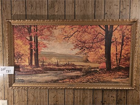 Large "October Gold" by Robert Wood Framed Art Print