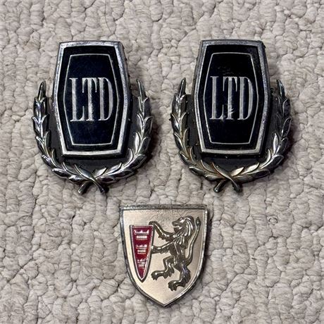 Old Car/Automobile Emblems - Lot of 3