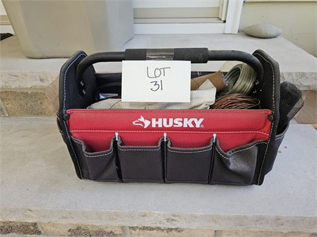 Husky Toolbag with Bonsi Tree Trimming Equipment