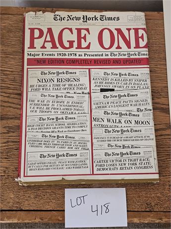 1920-1978 Page One New York Times Book