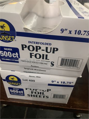 Sunset Brands Interfolded Aluminum Pop-Up Foil Sheet Cases (1 Opened, 1 New)
