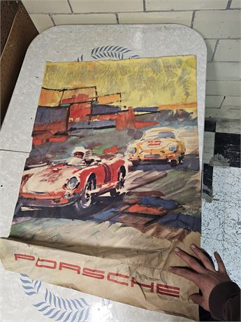 Vintage Strenger Porsche Poster - Germany