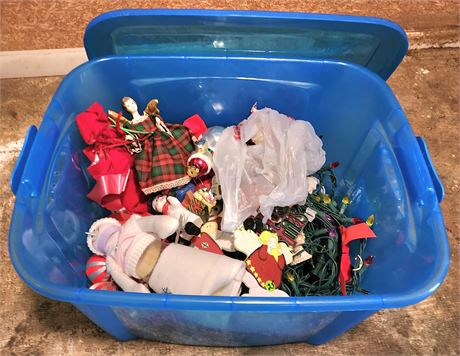 Tote of Christmas Ornaments