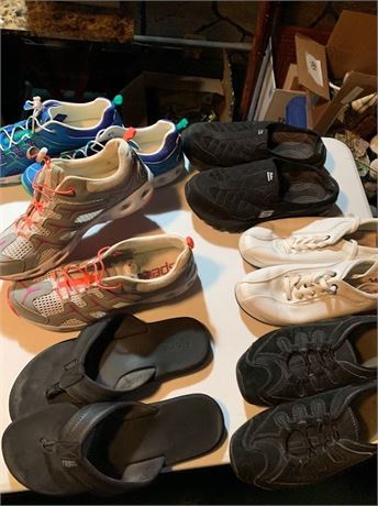 Shoe Lot - FloJos Flip Flops - Speedo Running Shoes - Skechers & More