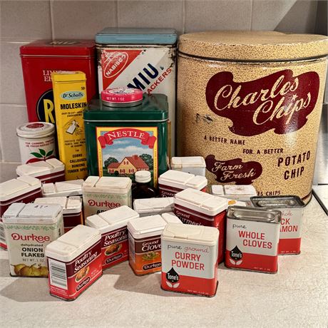 Mixed Lot of Advertising Tins