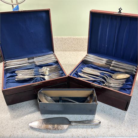 Rogers & Bros. Al XII Flatware - Service For 12 - WITH monogram “K”