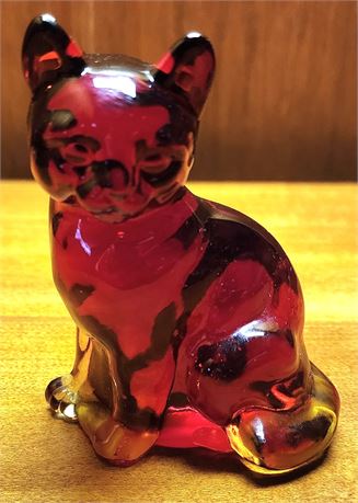 Fenton Cat Ruby Red Cat