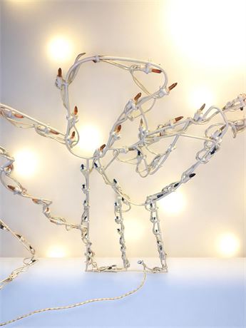 Light Up Plastic White Outdoor Christmas Angel Lot of 2 (Vintage)
