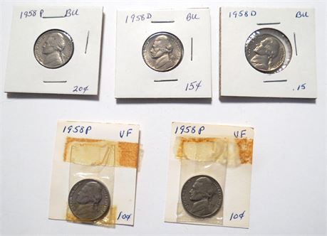 1958 D, P Nickels
