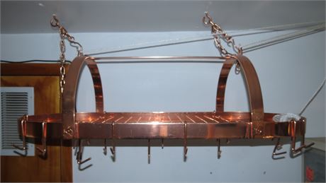 Copper Pots & Pans Rack With Hooks