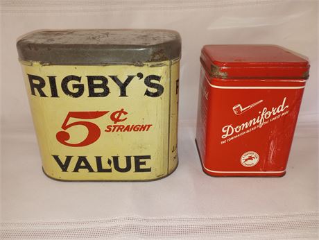 Vintage Rigby's, Donniford tobacco tins