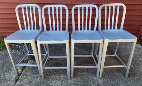 4 Aluminum Bar Stools