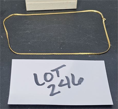 14K Gold Foxtail Link 18" Chain 1.9 DWT