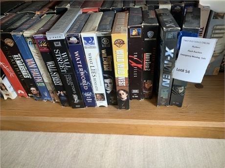 VHS Movie Lot - Water World, Wall Street, X-Men & More