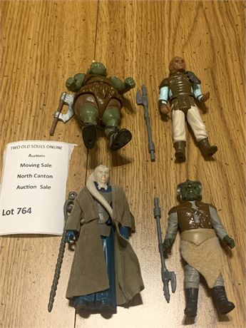 Lot of 4 Return of the Jedi Figures W/Weapons