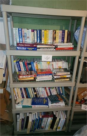 Heavy Duty Plastic Shelf Stuffed With Books, Healing , Vitamin, Home Remedies