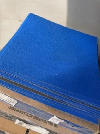 Solid Blue Carpet Squares - 1 Box Plus Loose Squares - 24" x 24"
