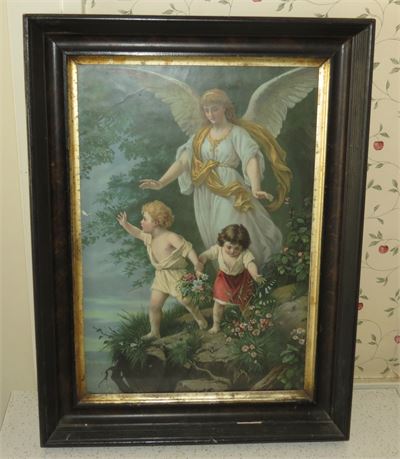 Framed Guardian Angel Print