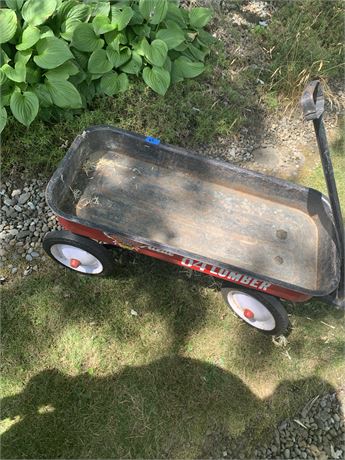 True Value Red Wagon With Vintage Stickers