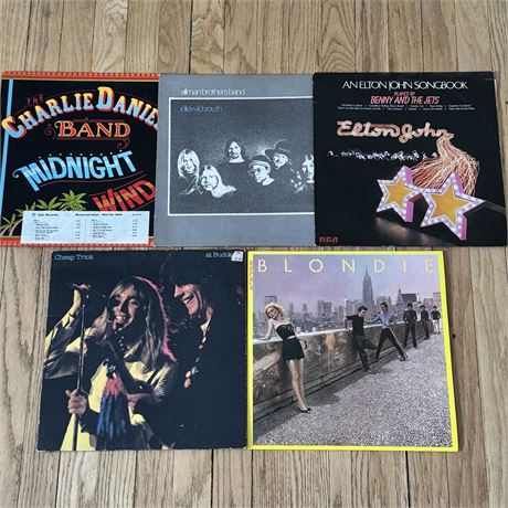 Vinyl Records Lot - Allman Brothers, Cheap Trick, Blondie, More