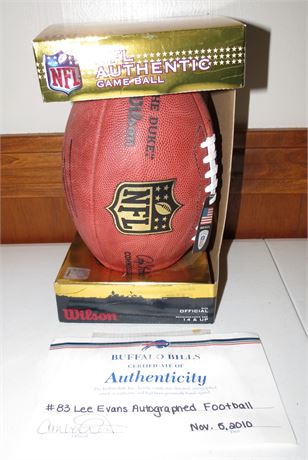 Lee Evans Signed Football