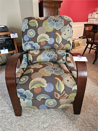 Floral Comfy Roll Arm Reclining Chair