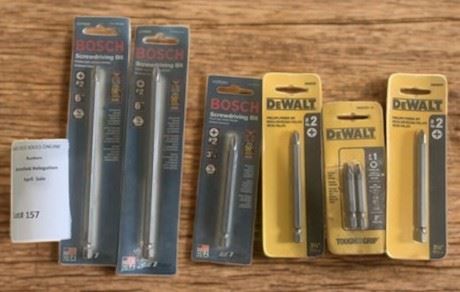 Screwdriving Bits Lot of 6 (New) By Bosch and Dewalt
