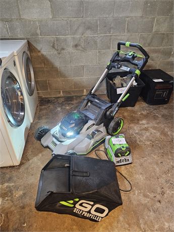 EGO Electric Lawn Mower With Charger And 2 Batteries