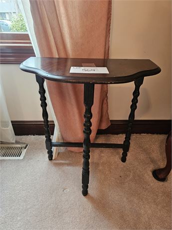 Vintage Bobbin Leg Demilune (Half-Moon) Table