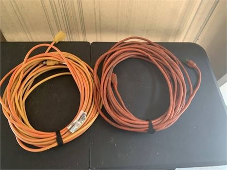 Orange Extension Cord Lot Of 2