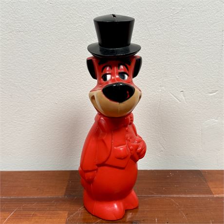 Knickerbocker Hanna-Barbera Huckleberry Hound Plastic Coin Bank