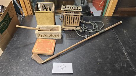 Antique Toaster, Flatware, Golf Club & More