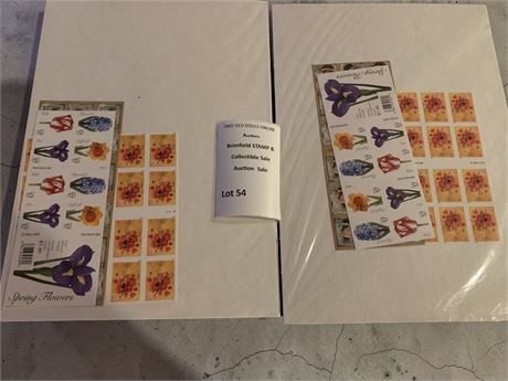 US Postal Stamps SOP Wave 1 From 2005 - Spring Flowers Tulips, Hyacinths, Irises