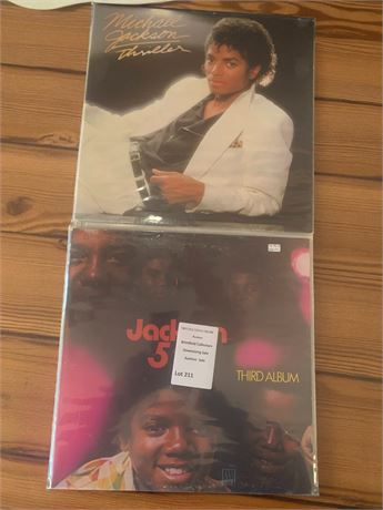 Record Album Lot of 2 - Michael Jackson Thriller, Jackson 5