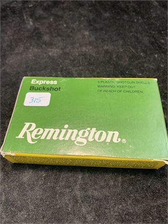 Remington Express Buckshot 12 Gauge 2 3/4  Box Of 5 Plastic Shotgun Shells