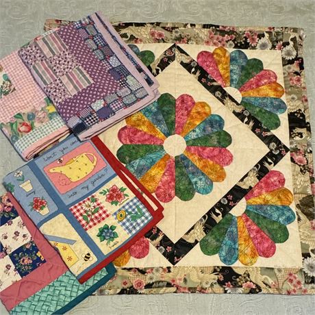 Quilt Samplers and 28" x 28" Quilted Tapestry