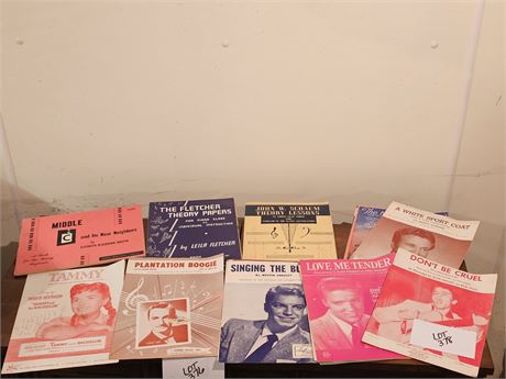 Mixed Vintage Sheet Music - Elvis / Robbins & More