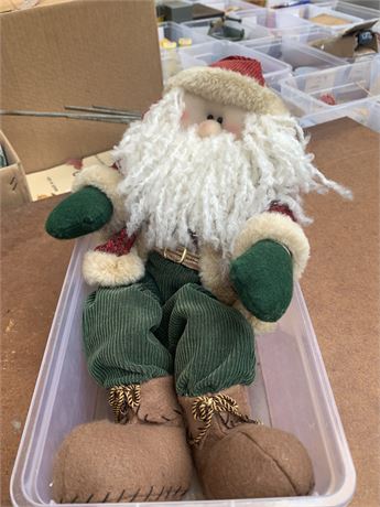 Vintage Plush Santa Mop Beard Santa