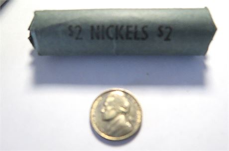 BU 1960P Jefferson Nickels Roll