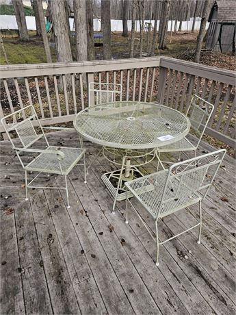 Wrought Iron Table & Four Chairs
