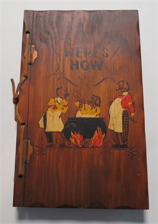 Here's How Mixed Drinks Book With Wood Cover