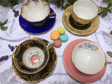 Royal Albert, Aynsely & E.B. Foley Tea Cup and Saucer Sets (Vintage)