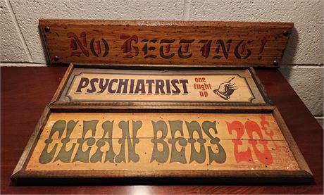 Lot of 3 Signs