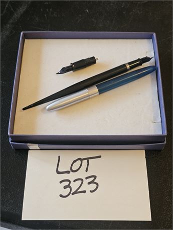 Wearever Blue See Through Fountain Pen & Sheaffer's Pen Parts